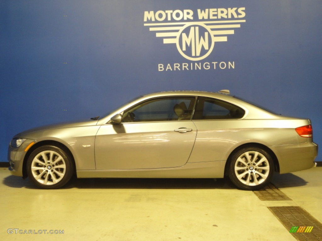 2008 3 Series 335xi Coupe - Space Grey Metallic / Black photo #4