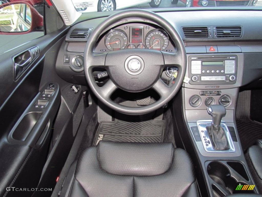 2008 Volkswagen Passat Turbo Sedan Black Dashboard Photo #57782844