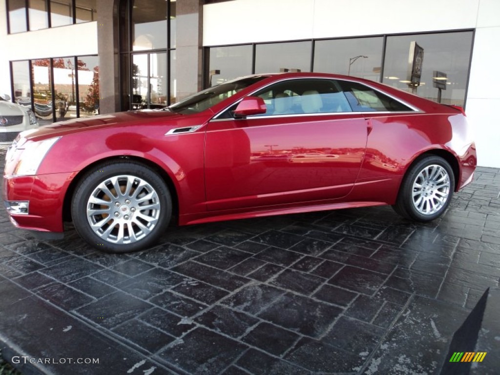 2012 CTS Coupe - Crystal Red Tintcoat / Cashmere/Cocoa photo #1