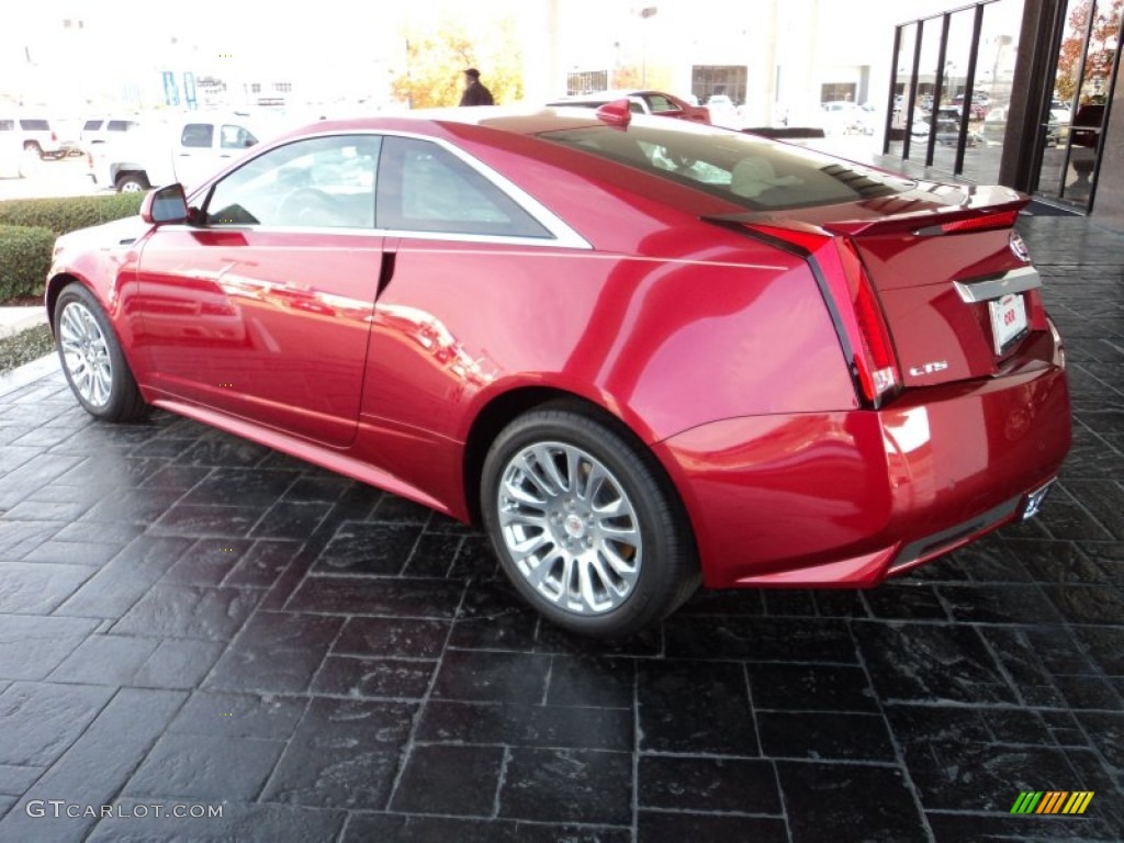 2012 CTS Coupe - Crystal Red Tintcoat / Cashmere/Cocoa photo #5