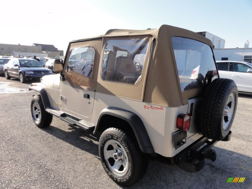 1995 Wrangler Rio Grande 4x4 - Light Pearlstone Pearl / Spice Beige photo #10