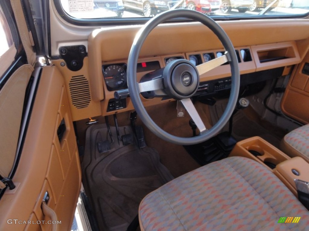 Spice Beige Interior 1995 Jeep Wrangler Rio Grande 4x4 Photo #57784342