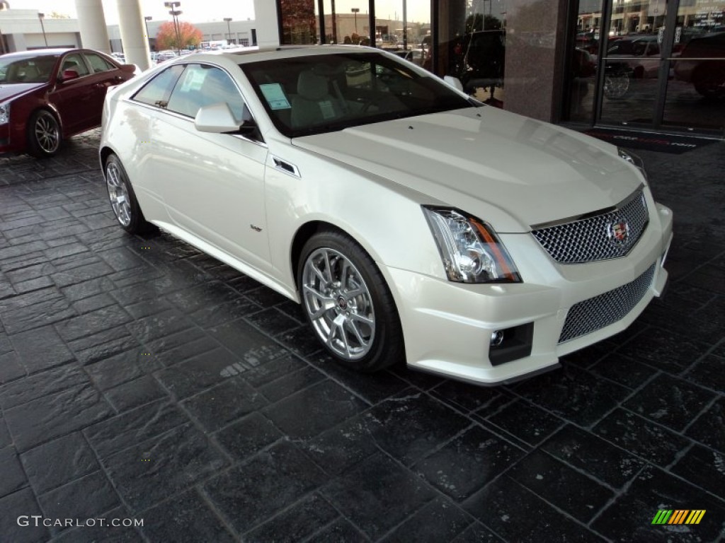 White Diamond Tricoat 2012 Cadillac CTS -V Coupe Exterior Photo #57784384