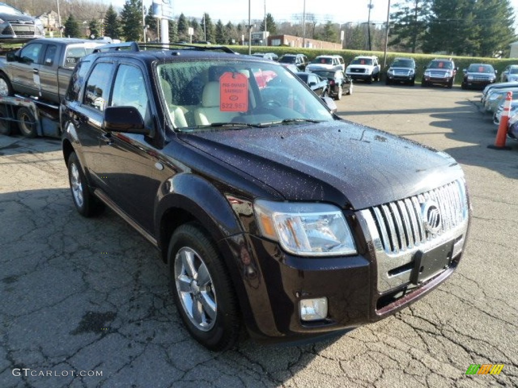 2009 Mariner VOGA Package 4WD - Black Cherry Ice Metallic / Cashmere Leather/Charcoal Black photo #6