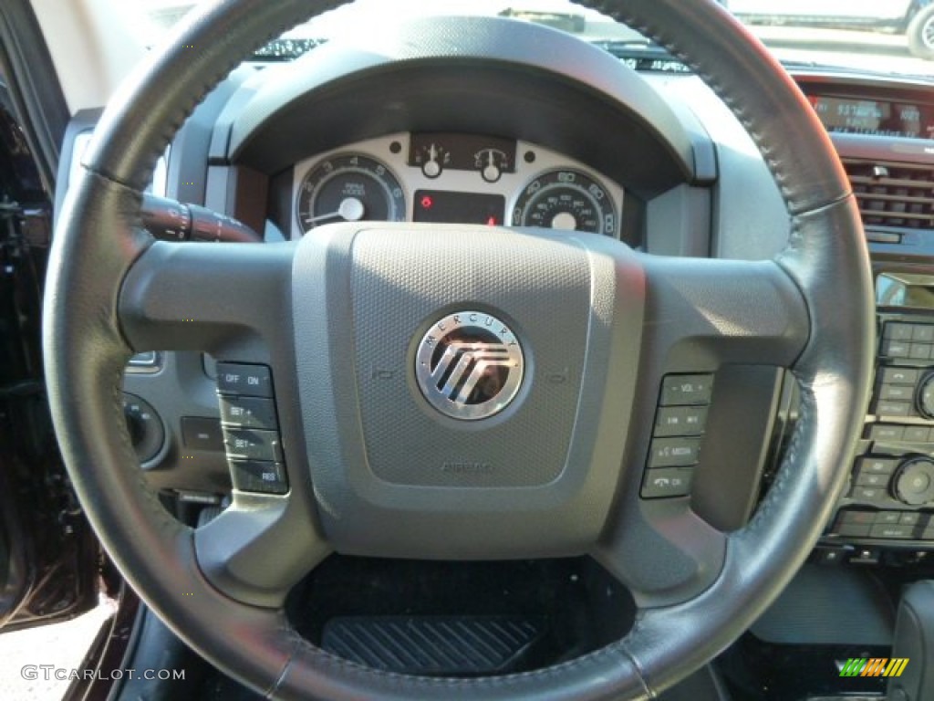 2009 Mercury Mariner VOGA Package 4WD Cashmere Leather/Charcoal Black Steering Wheel Photo #57787394