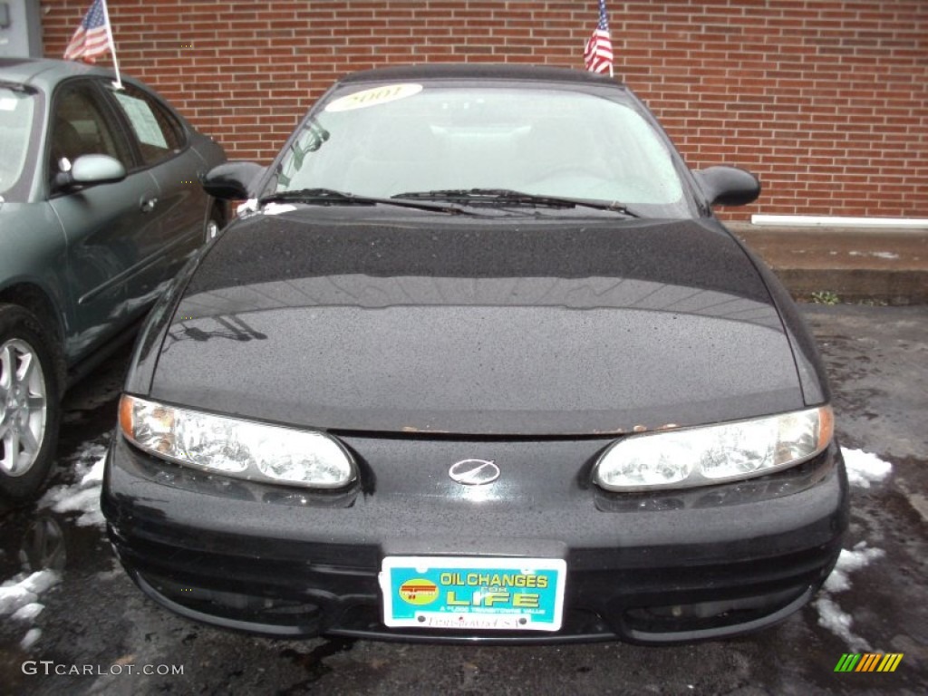 2001 Alero GX Sedan - Onyx Black / Pewter photo #14