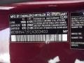  2002 C 230 Kompressor Coupe Bordeaux Red Metallic Color Code 567