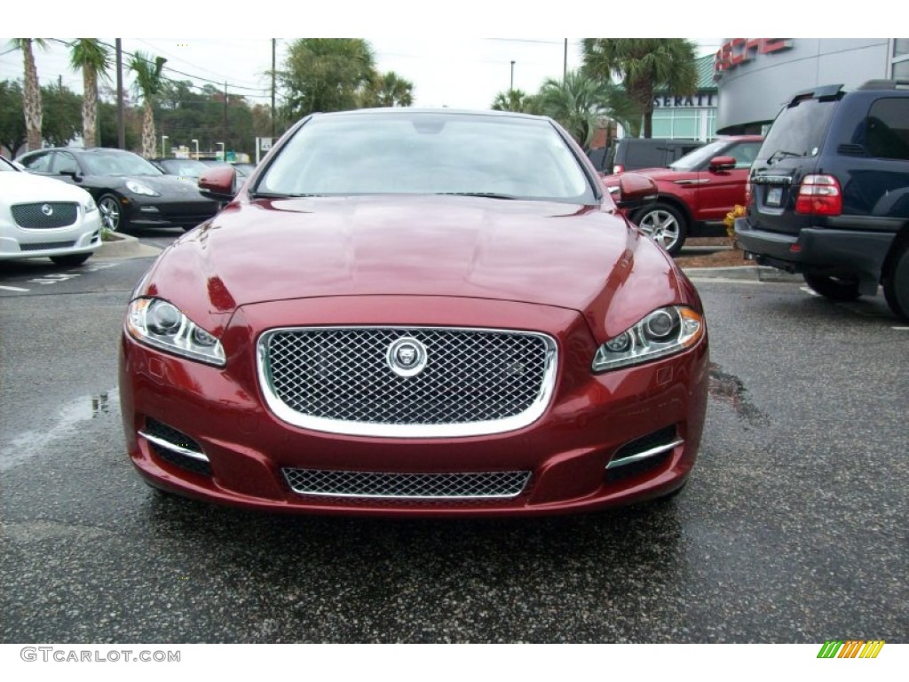 2011 XJ XJ - Claret Red Metallic / Cashew/Truffle photo #8