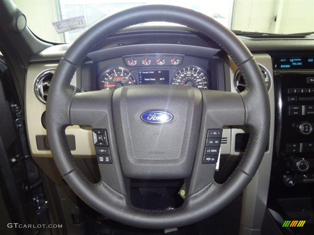 2012 Ford F150 FX2 SuperCrew Black Steering Wheel Photo #57792146