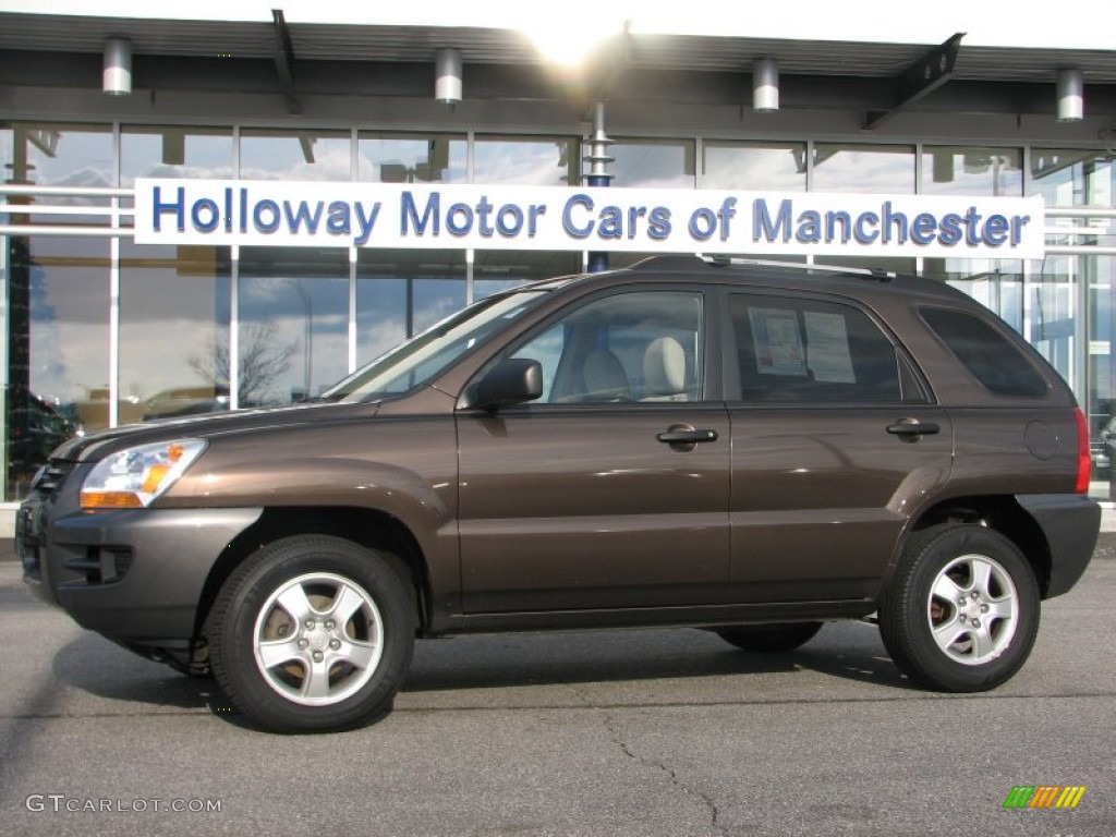 2007 Sportage LX - Smokey Brown / Beige photo #1