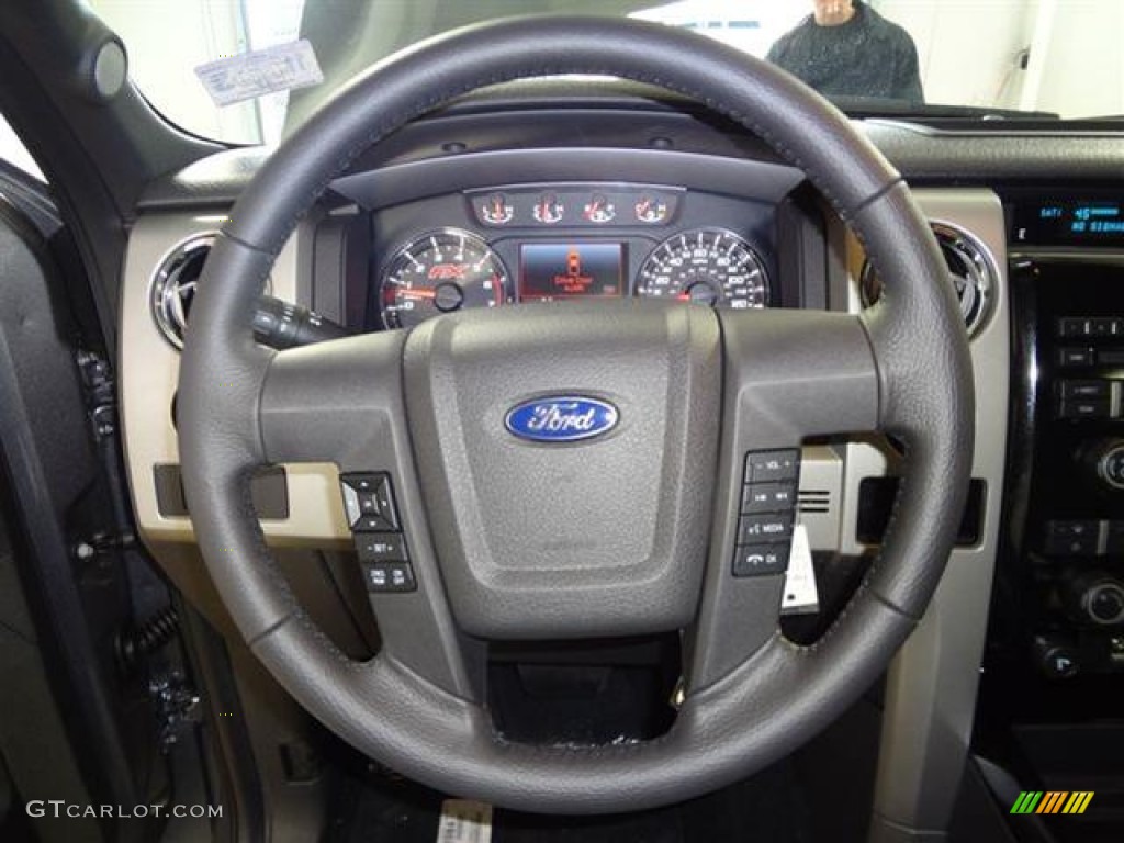 2012 Ford F150 FX2 SuperCrew Black Steering Wheel Photo #57792404