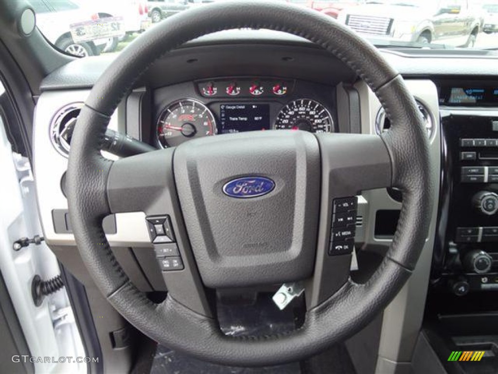 2012 Ford F150 FX2 SuperCrew Black Steering Wheel Photo #57792656