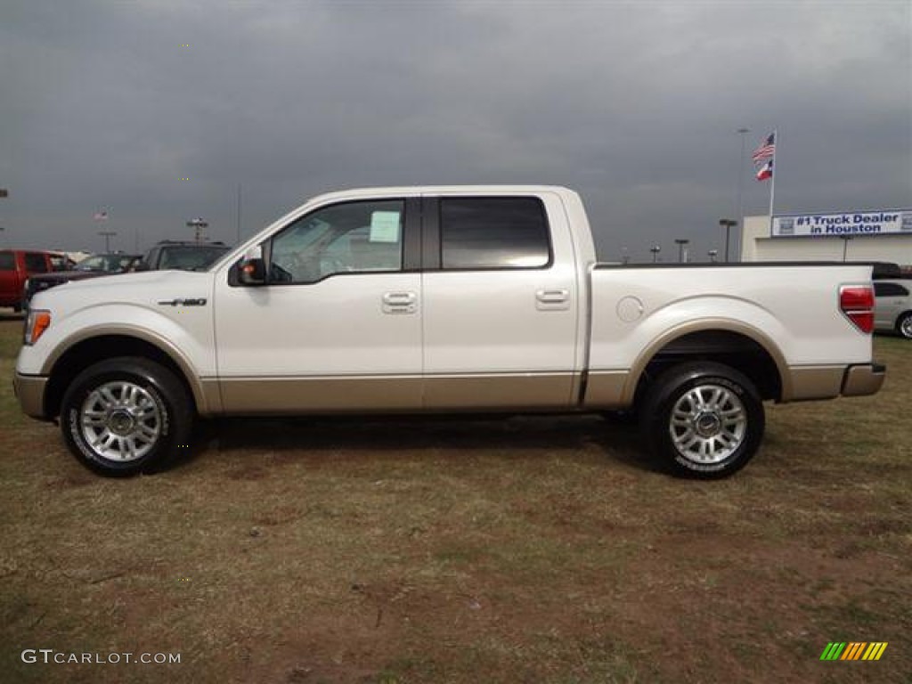 White Platinum Metallic Tri-Coat 2012 Ford F150 Lariat SuperCrew Exterior Photo #57794867