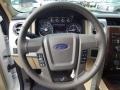 Pale Adobe 2012 Ford F150 Lariat SuperCrew Steering Wheel
