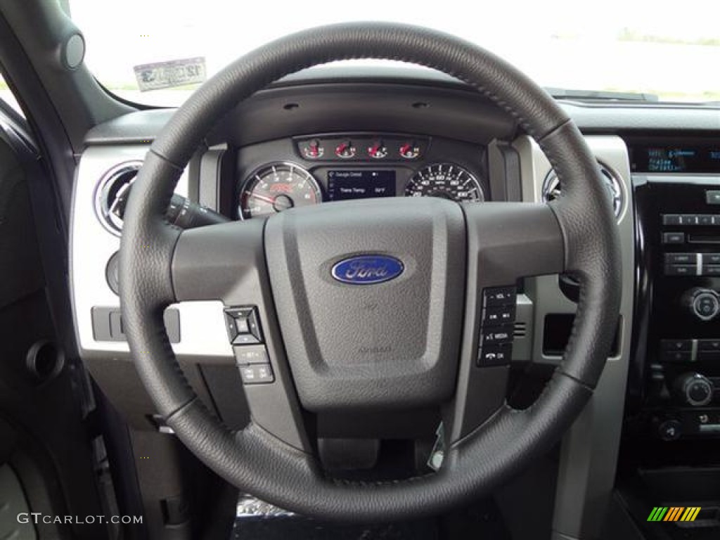 2012 Ford F150 FX2 SuperCrew Black Steering Wheel Photo #57795437