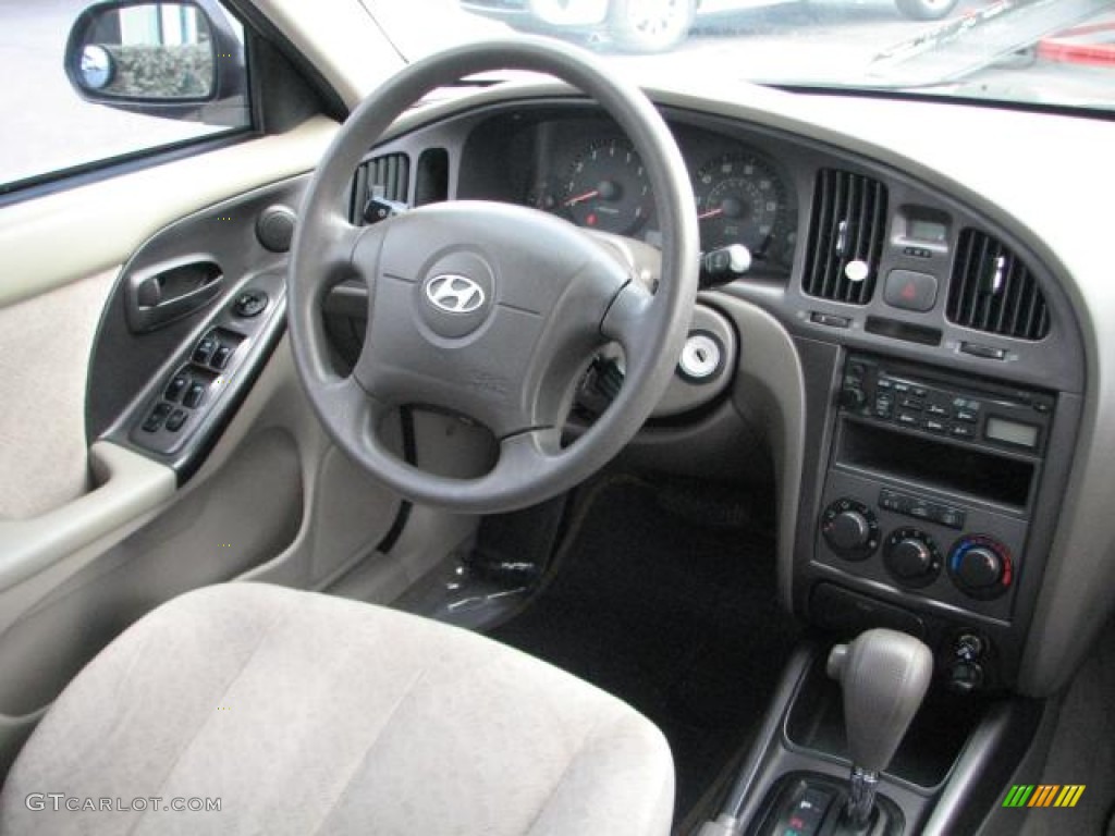 2006 Elantra GLS Sedan - Champagne Beige / Gray photo #12