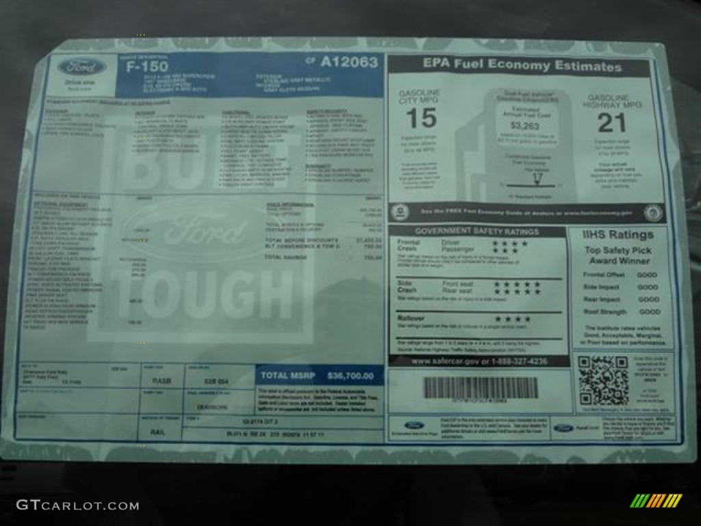 2012 Ford F150 XLT SuperCrew Window Sticker Photo #57796754