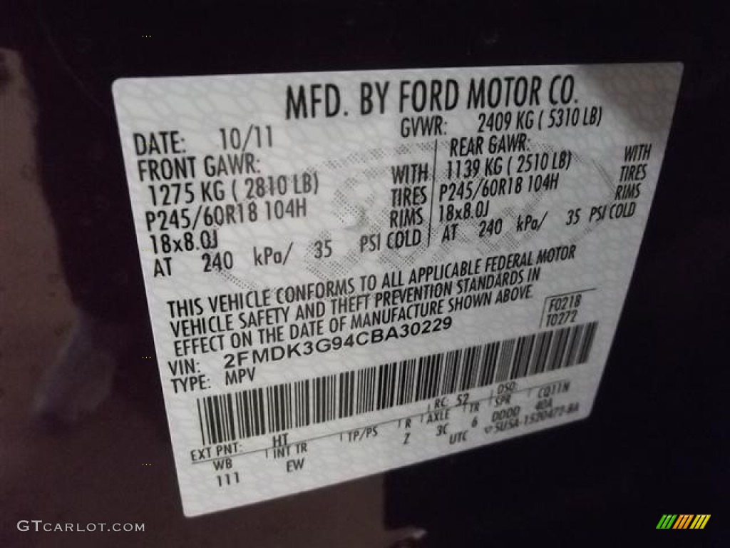 2012 Edge Color Code HT for Cinnamon Metallic Photo #57800231
