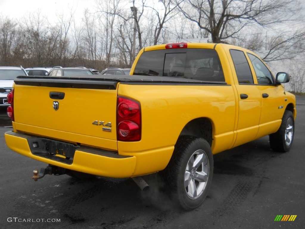 2008 Ram 1500 SLT Quad Cab 4x4 - Detonator Yellow / Medium Slate Gray photo #2