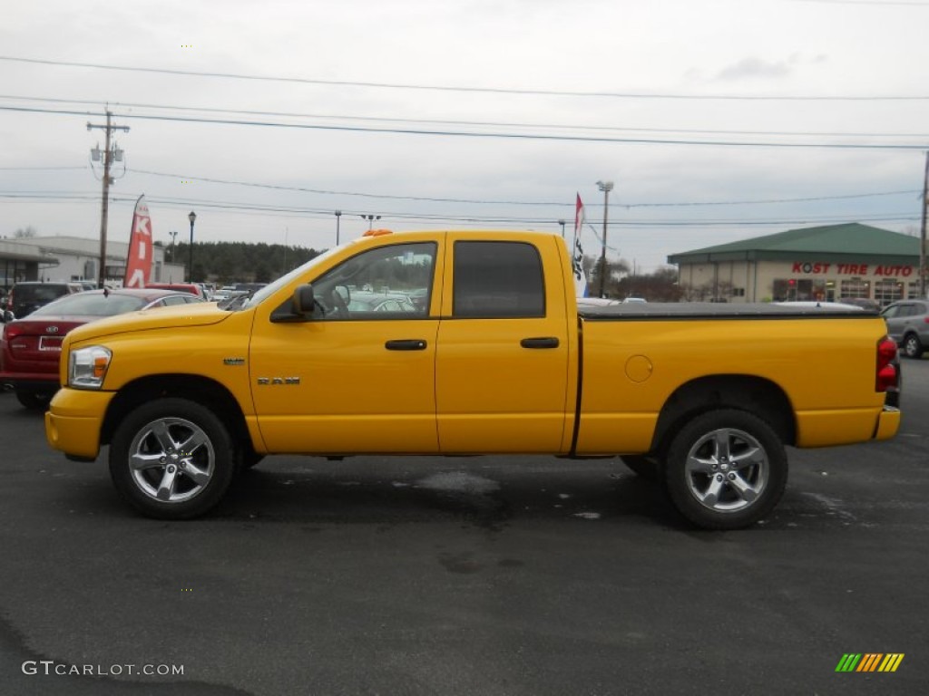 2008 Ram 1500 SLT Quad Cab 4x4 - Detonator Yellow / Medium Slate Gray photo #12