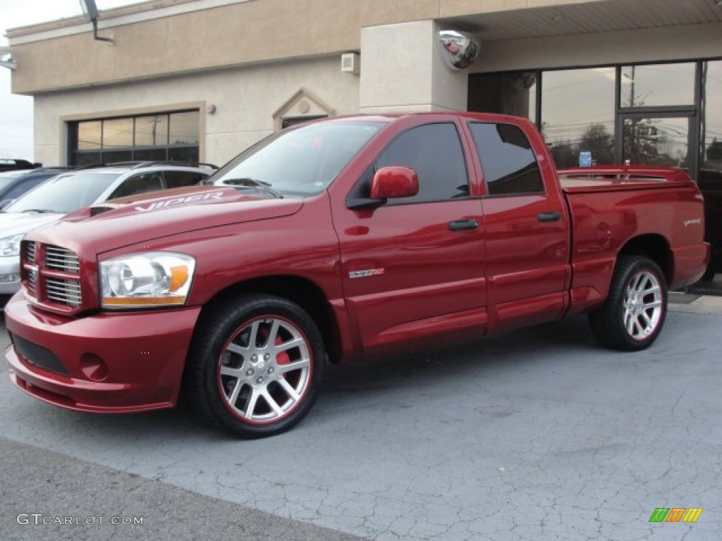 2006 Ram 1500 SRT-10 Quad Cab - Inferno Red Crystal Pearl / Medium Slate Gray photo #3