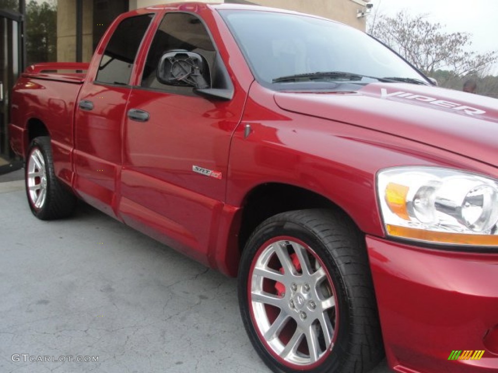 2006 Ram 1500 SRT-10 Quad Cab - Inferno Red Crystal Pearl / Medium Slate Gray photo #7