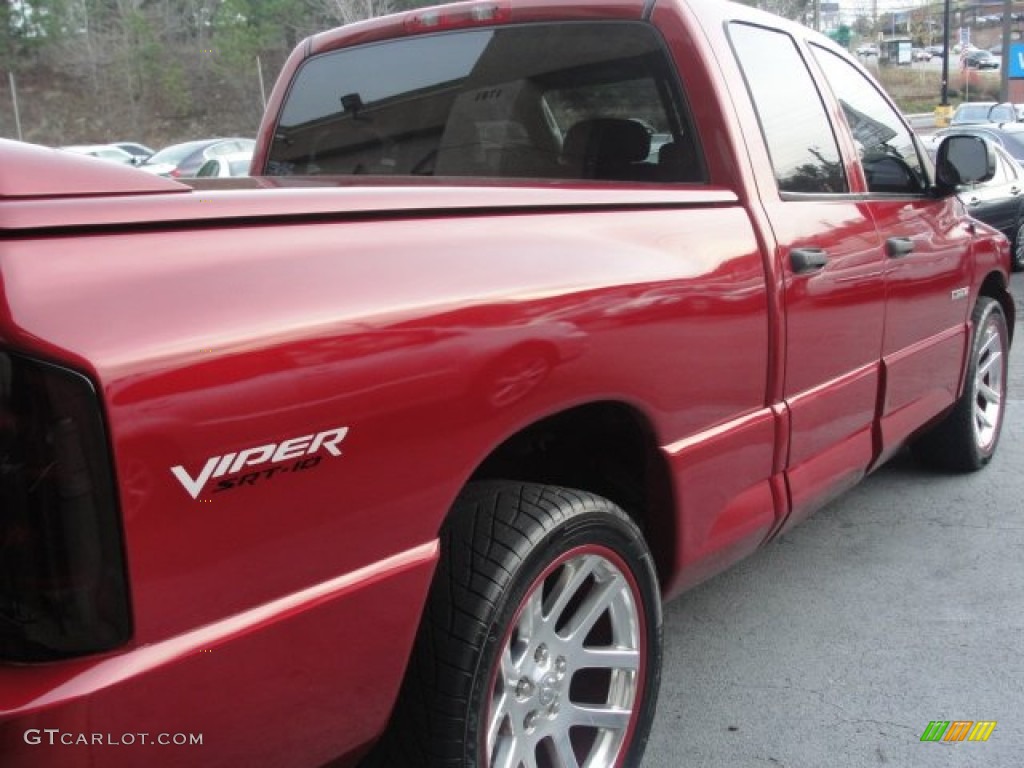 2006 Ram 1500 SRT-10 Quad Cab - Inferno Red Crystal Pearl / Medium Slate Gray photo #10