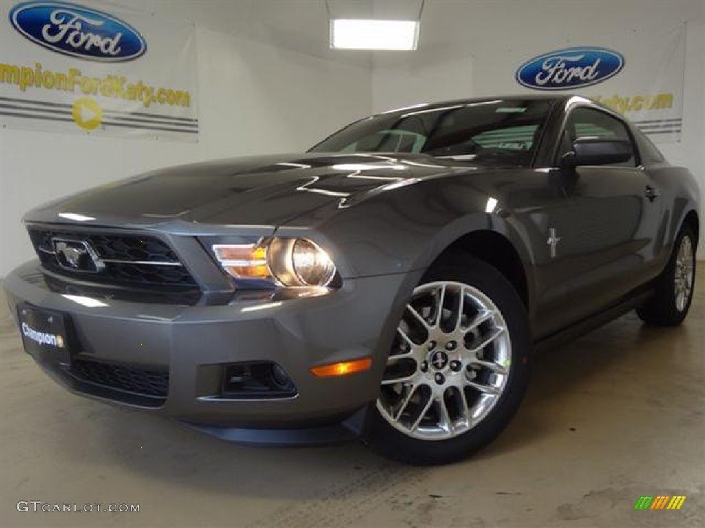 2012 Mustang V6 Premium Coupe - Sterling Gray Metallic / Charcoal Black photo #2