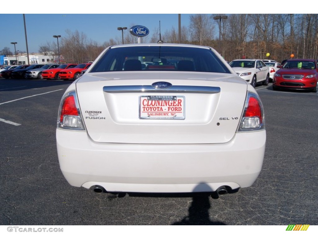 2009 Fusion SEL V6 - White Suede / Charcoal Black photo #4