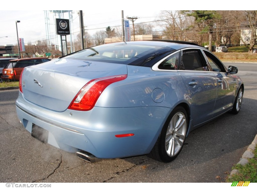 2011 XJ XJL - Frost Blue Metallic / Ivory/Truffle photo #6