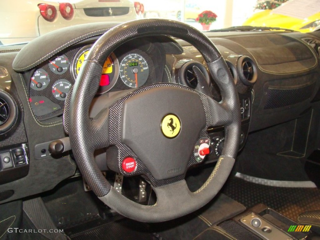 2009 Ferrari F430 Scuderia Coupe Charcoal Steering Wheel Photo #57806219