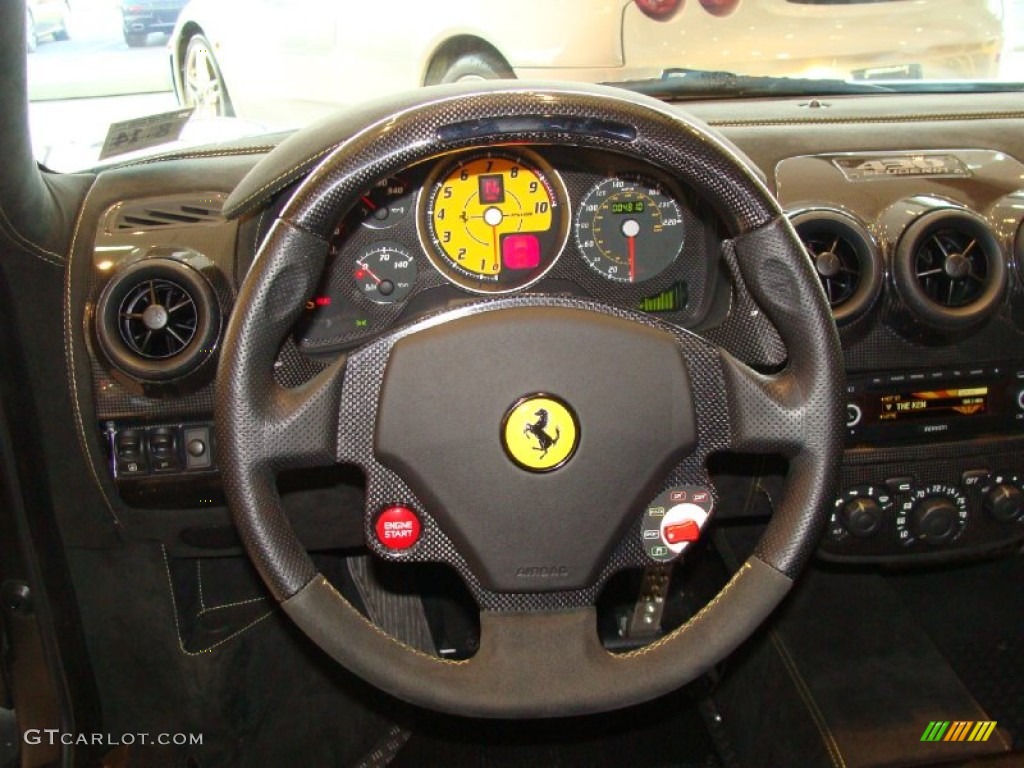 2009 Ferrari F430 Scuderia Coupe Charcoal Steering Wheel Photo #57806261