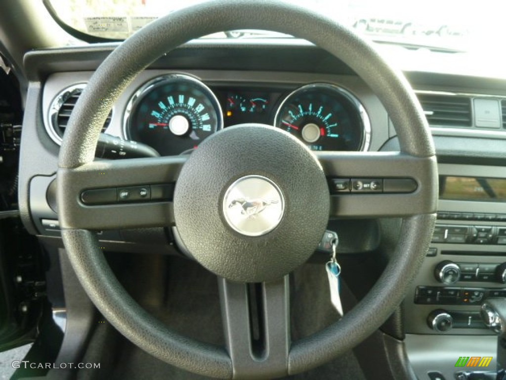 2011 Ford Mustang GT Premium Convertible Charcoal Black Steering Wheel Photo #57806708