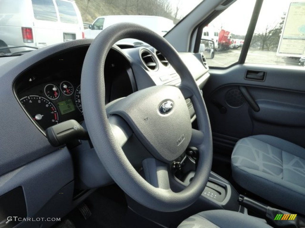 2012 Ford Transit Connect XL Van Dark Grey Steering Wheel Photo #57807464