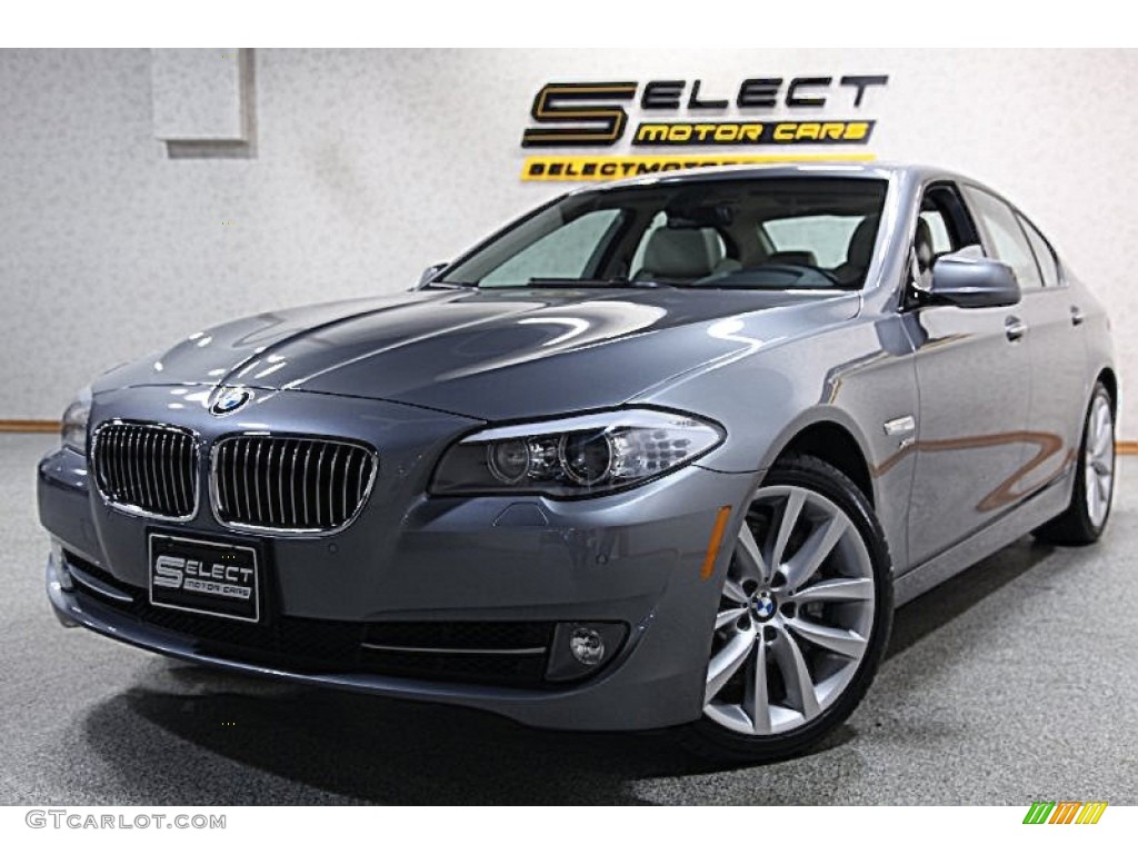 2011 5 Series 535i xDrive Sedan - Space Gray Metallic / Oyster/Black photo #1