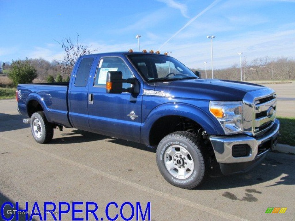 2012 F350 Super Duty XLT SuperCab 4x4 - Dark Blue Pearl Metallic / Steel photo #1