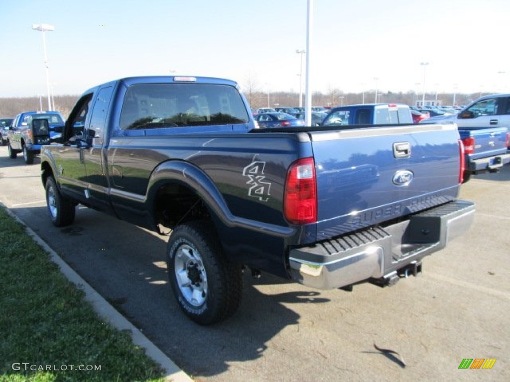 2012 F350 Super Duty XLT SuperCab 4x4 - Dark Blue Pearl Metallic / Steel photo #11