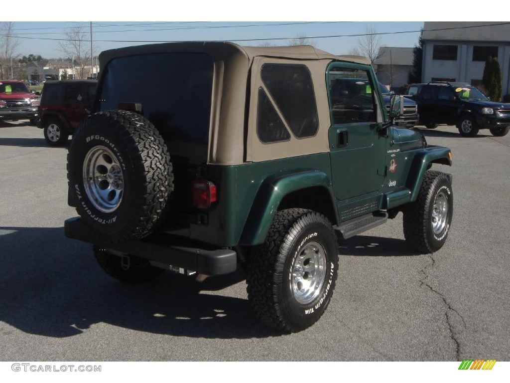 2001 Wrangler Sahara 4x4 - Forest Green / Camel/Dark Green photo #3
