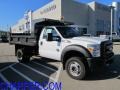 Oxford White - F550 Super Duty XL Regular Cab 4x4 Dump Truck Photo No. 1
