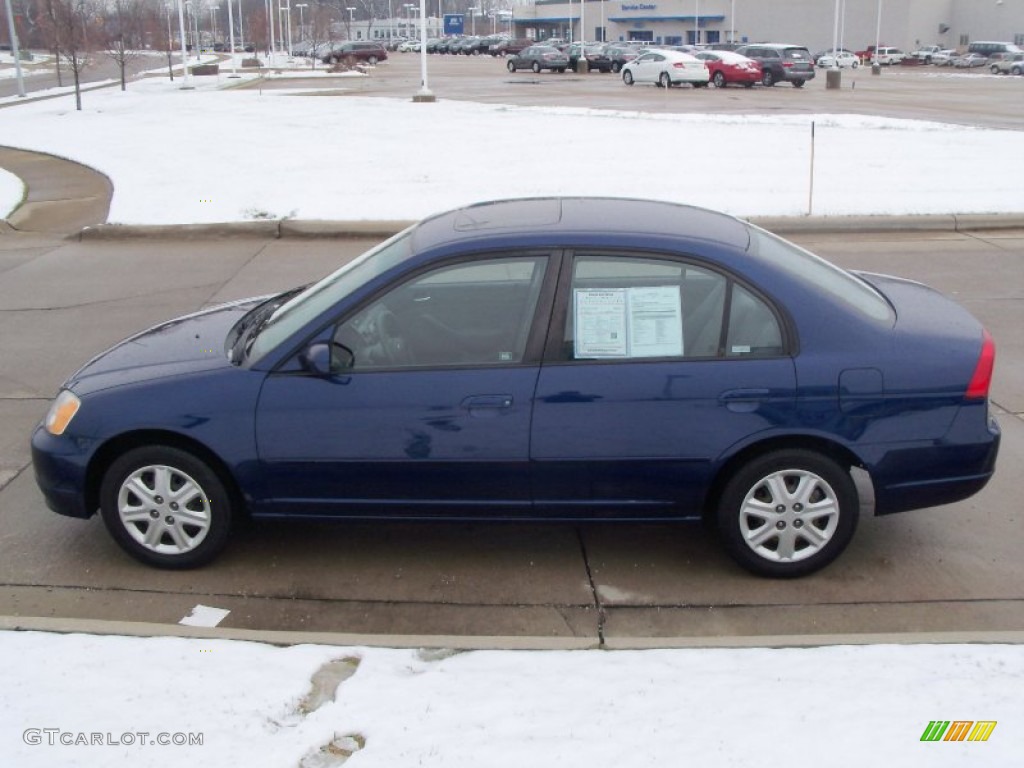 2003 Civic EX Sedan - Eternal Blue Pearl / Gray photo #6