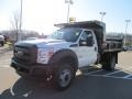 Oxford White - F550 Super Duty XL Regular Cab 4x4 Dump Truck Photo No. 8