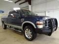 2008 Dark Blue Pearl Metallic Ford F350 Super Duty Lariat Crew Cab 4x4  photo #3