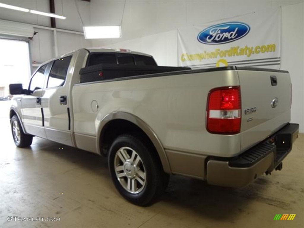 2006 F150 Lariat SuperCrew - Smokestone Metallic / Tan photo #6