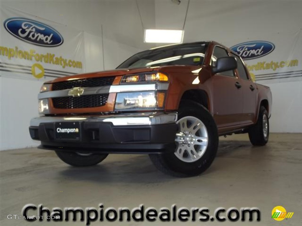 2006 Colorado LT Crew Cab - Sunburst Orange Metallic / Very Dark Pewter photo #1