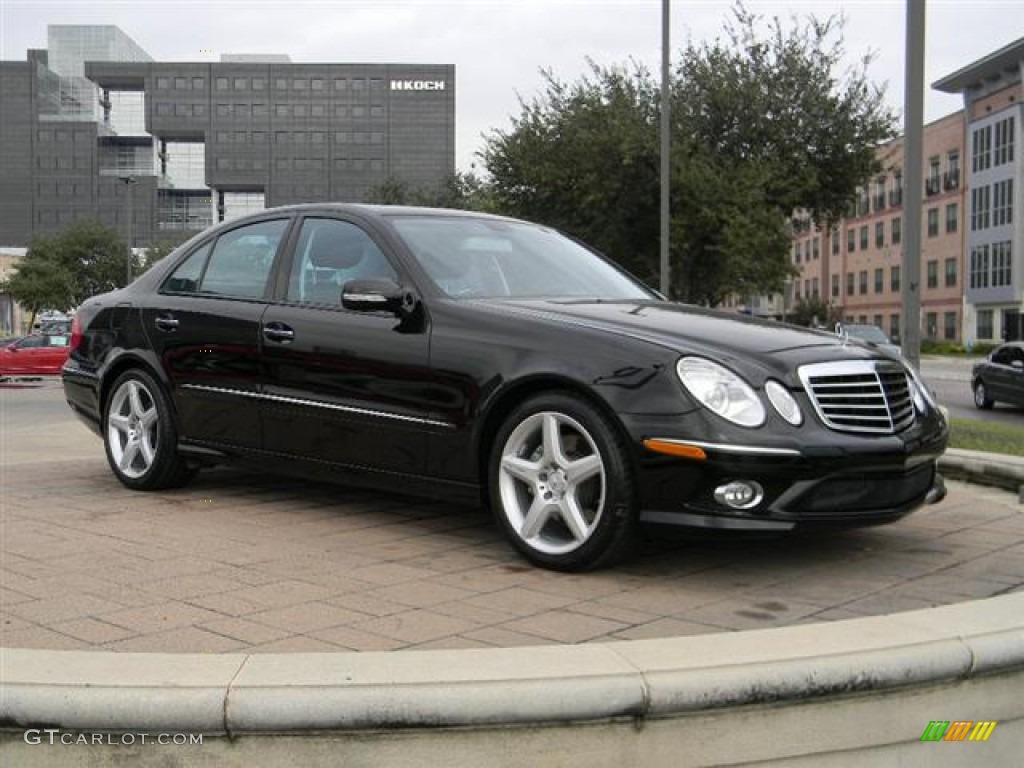 2009 E 350 Sedan - Black / Black photo #3