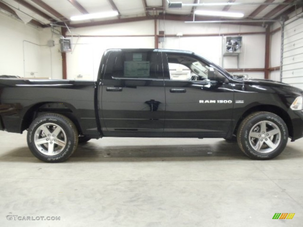 2012 Ram 1500 Sport Crew Cab 4x4 - Black / Dark Slate Gray photo #6