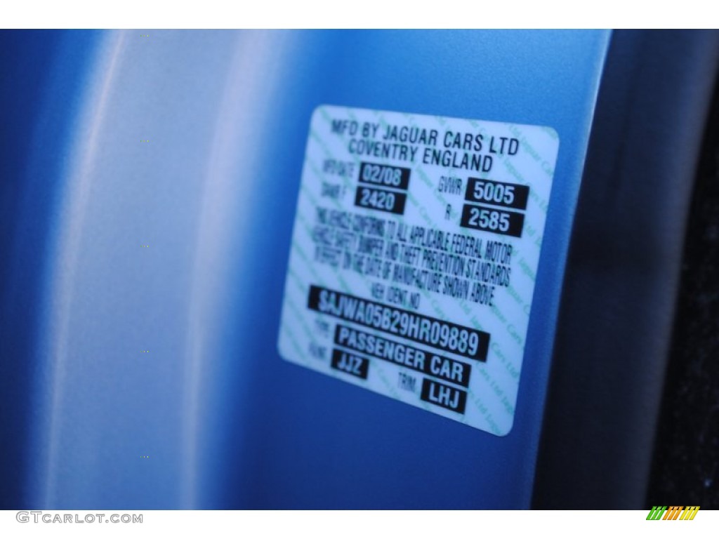 2009 XF Color Code JJZ for Frost Blue Metallic Photo #57819223