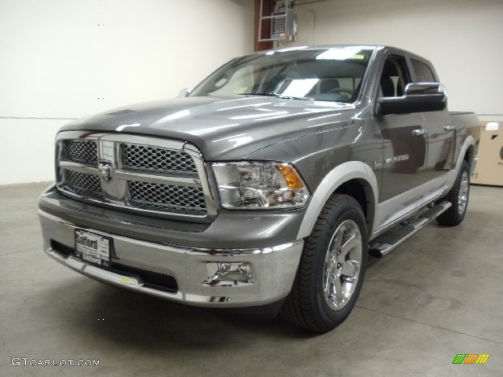 2012 Ram 1500 Laramie Crew Cab 4x4 - Mineral Gray Metallic / Dark Slate Gray photo #1