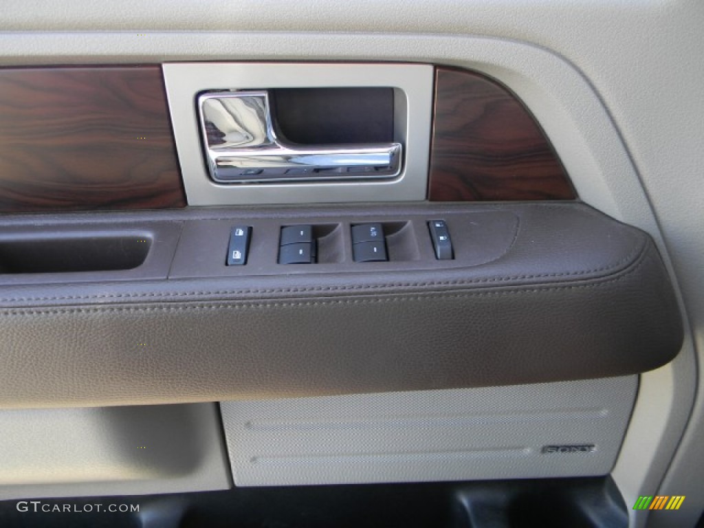 2010 F150 Platinum SuperCrew - Tuxedo Black / Medium Stone Leather/Sienna Brown photo #11