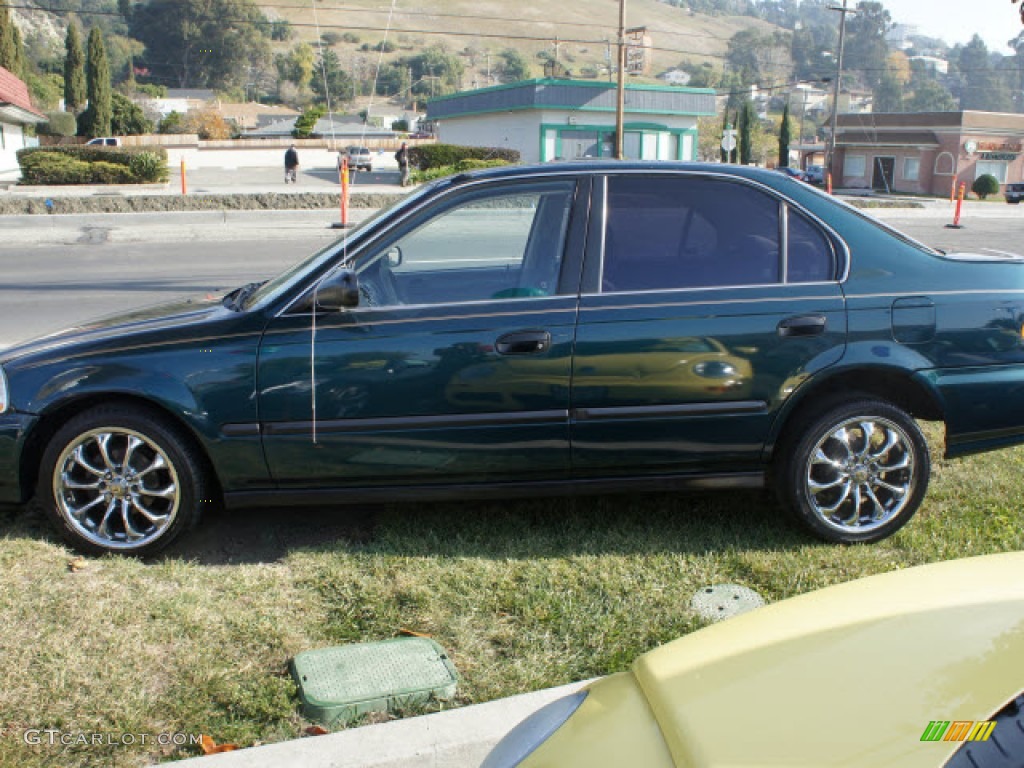 1996 Civic LX Sedan - Dark Green Pearl Metallic / Gray photo #3